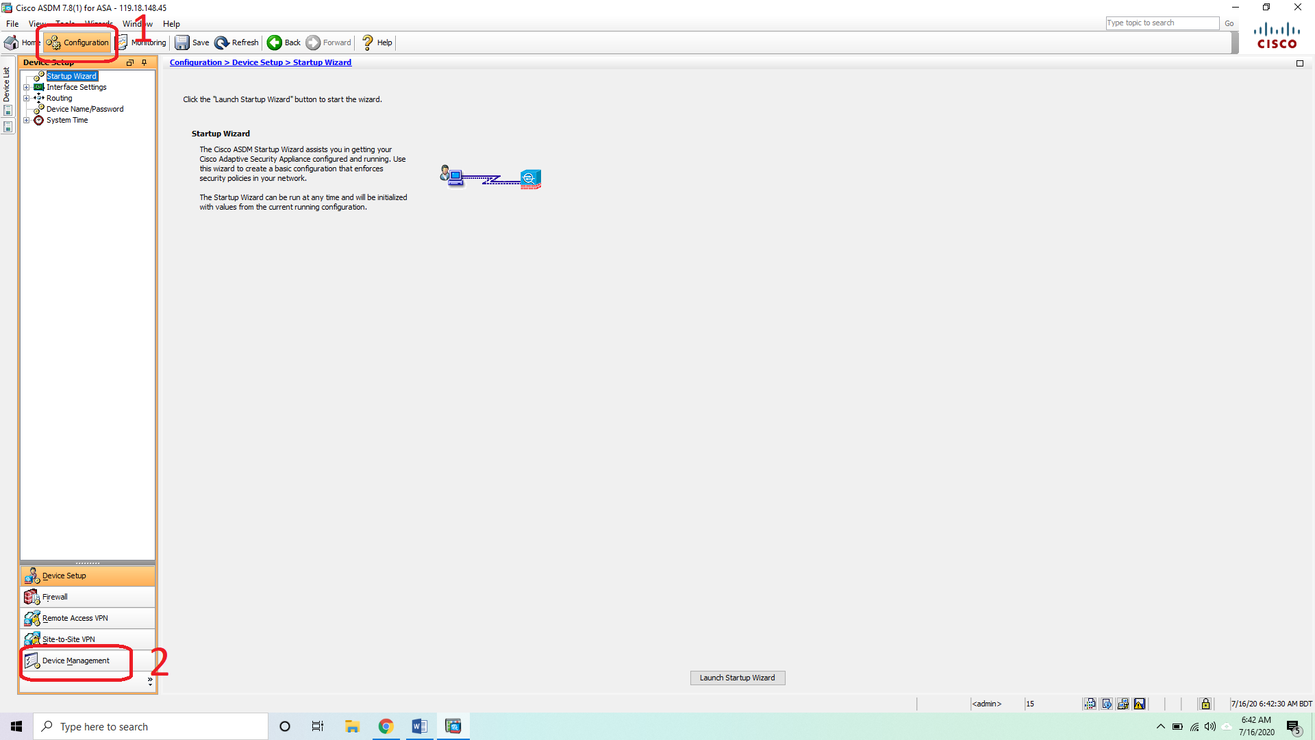 Knowledge Area ASA Firewall Enable ASDM Access