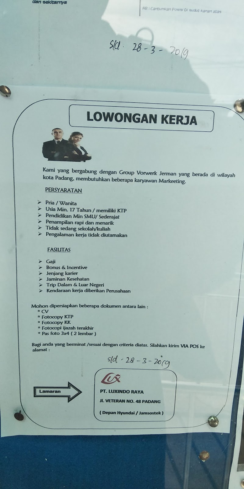 Lowongan pekerjaan padang Karyawan Marketing - AdSanjaya