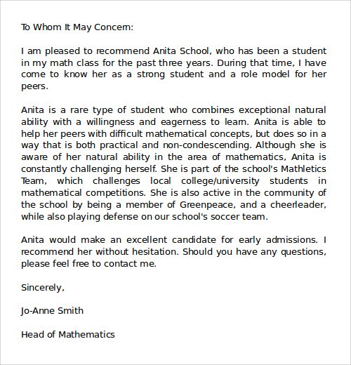 Recommendation Letter Templates