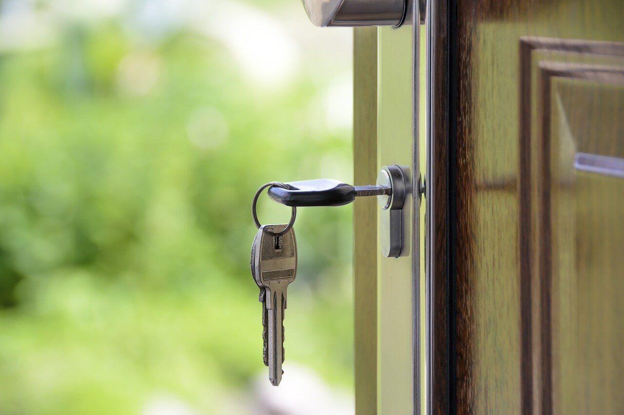 Keys in house door