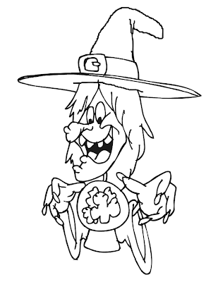 Halloween Witch Coloring Pictures