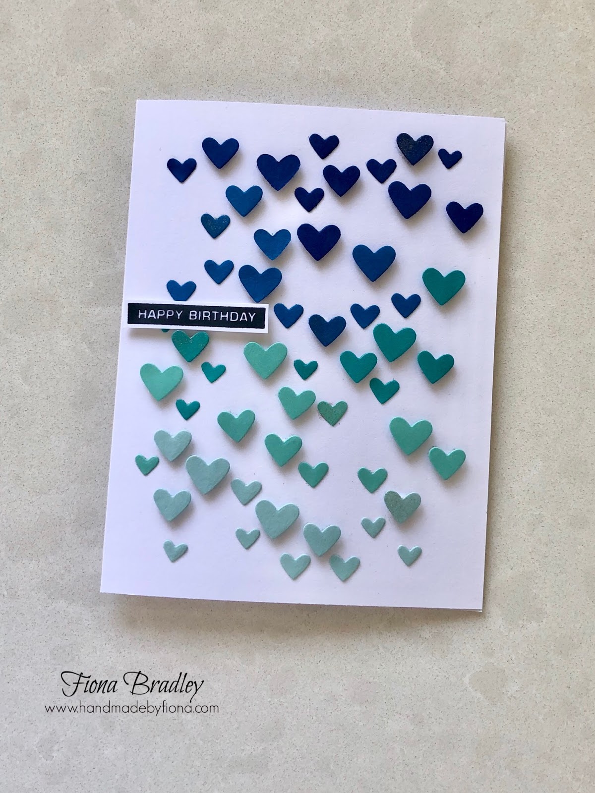 Die Cut Hearts Handmade by Fiona