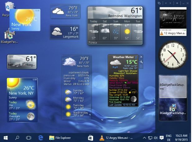 menampilkan kalender di desktop windows 10