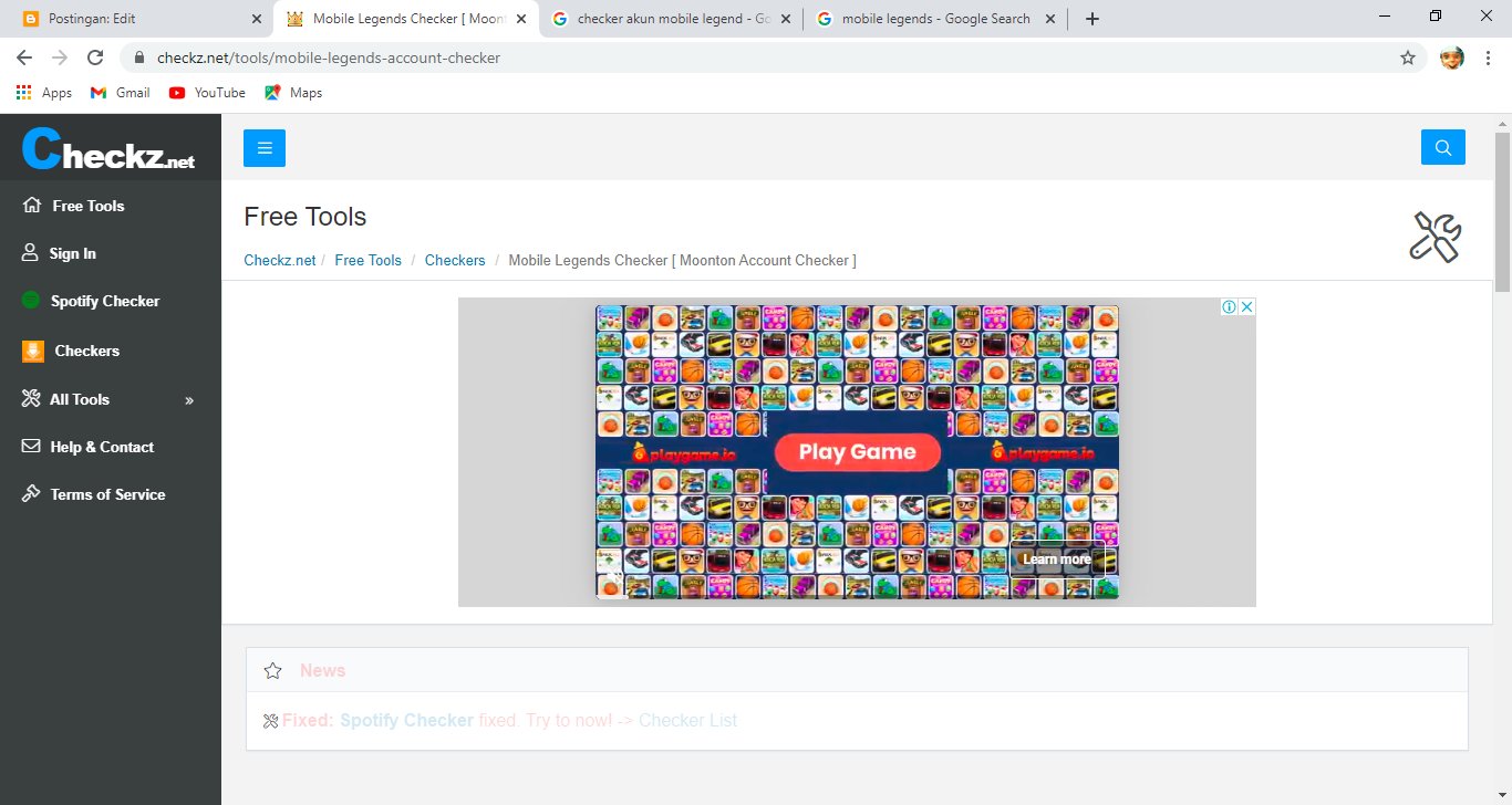 Cara mengecek Empas akun moonton secara otomatis