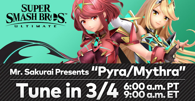 Super Smash Bros. Ultimate (Switch) tem apresentação sobre Pyra/Mythra anunciada