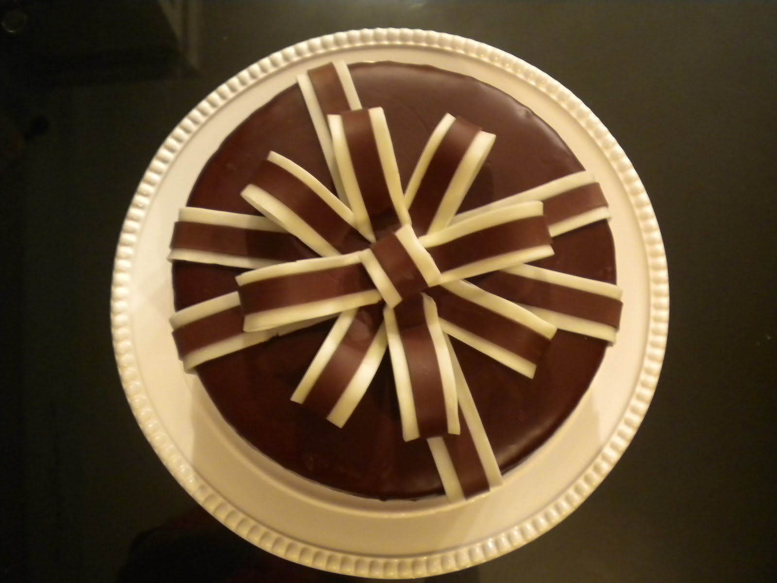 Step by Step Gourmet: Spiced Chocolate Torte Wrapped in Chocolate Ribbons