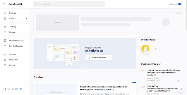 Download Template Median UI 1.3 Terbaru Blogger Responsive