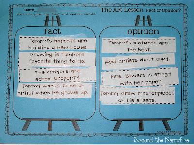 Fact and opinion activity for The Art Lesson by Tomie dePaola