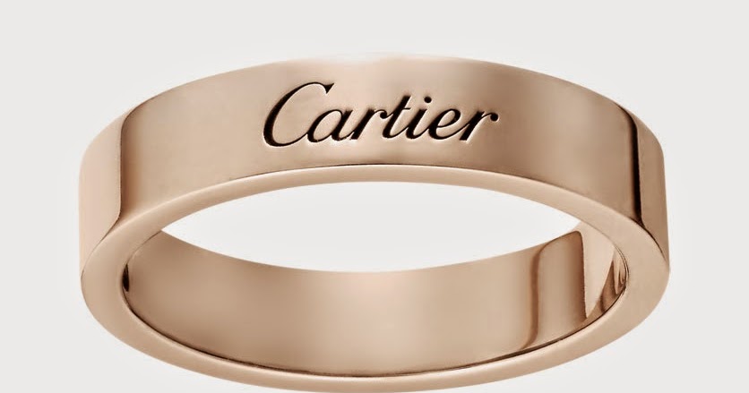 Cartier Men's Simple Rose Gold Wedding Bands Model