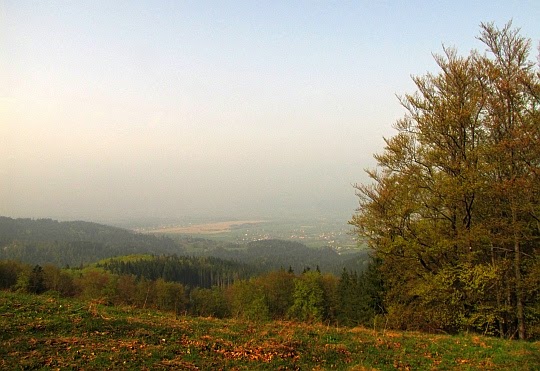 Mała Kikula (czes. Malá Kykula). Widok na dolinę rzeki Olzy.