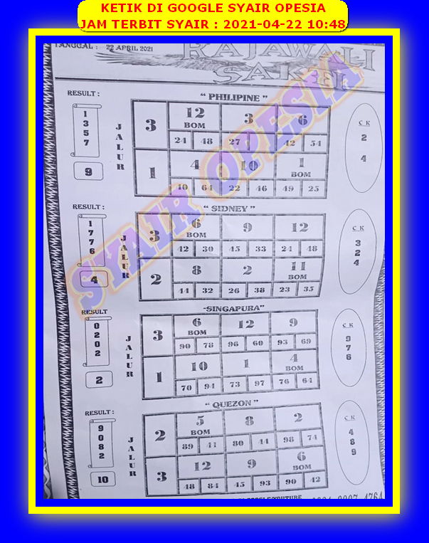 PREDIKSI SGP YOHII