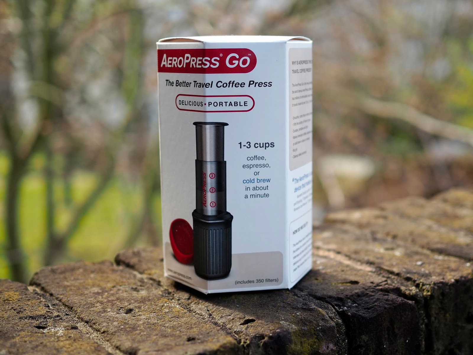 AeroPress Go Portable Travel Coffee Press, 1-3 Cups