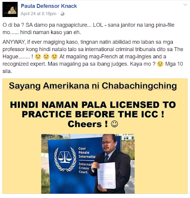 Sabio not licensed to practice in the ICC, says int'l criminal law expert
