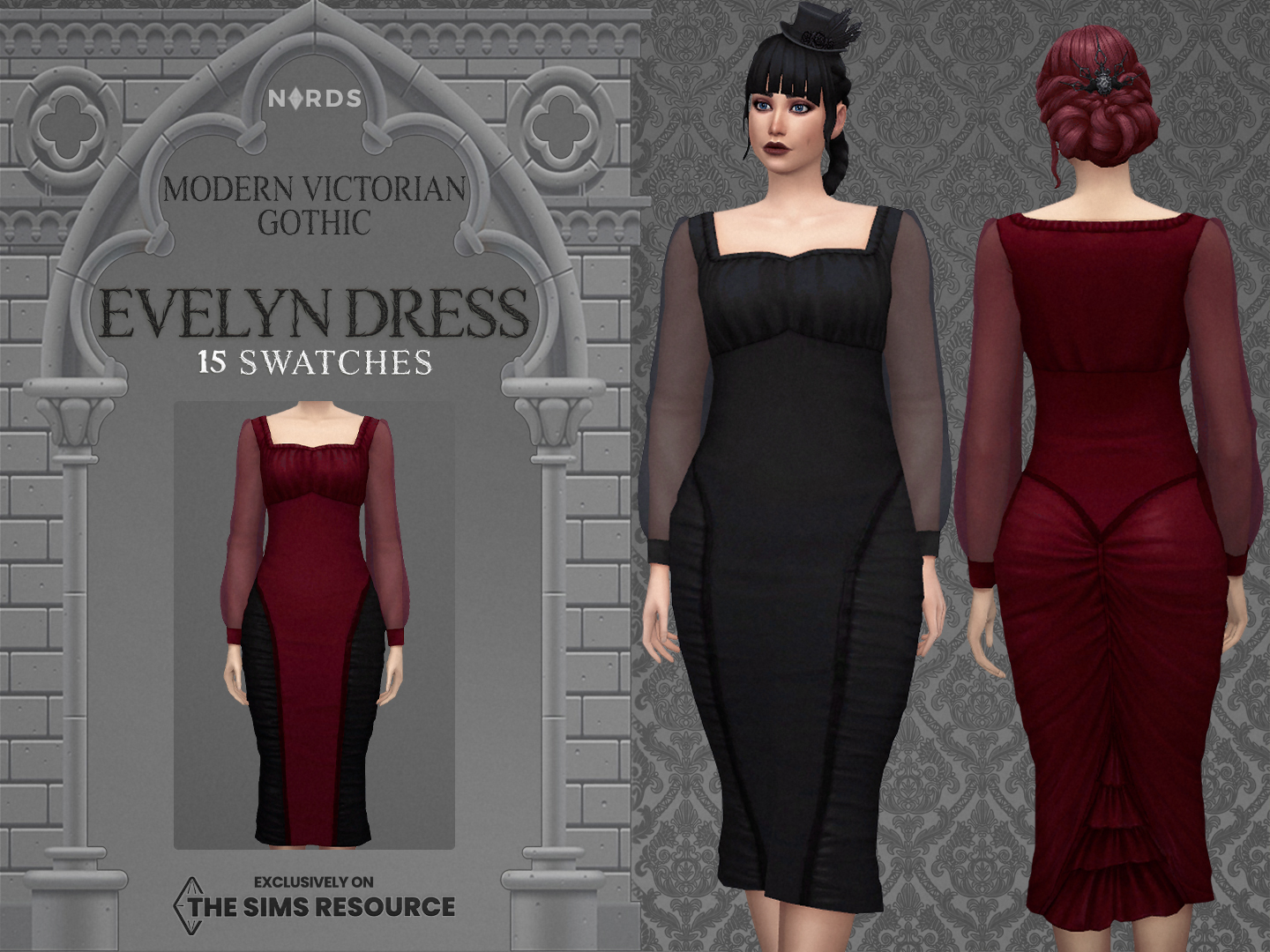 Evelyn Dress Sims 4 CC Outfit