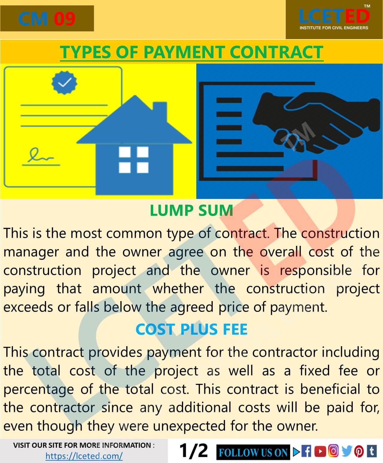 Types Of Payments Contract Used In Construction Industries lceted