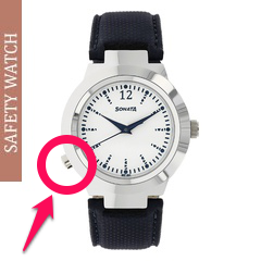The Complete Review Of Sonata Act Watch And How It Works Sonata Act Watch Silver Black With Panic On