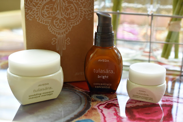 Working on My Nightly Skincare Rountine with Aveda's Tulasara Wedding Collection  via  www.productreviewmom.com