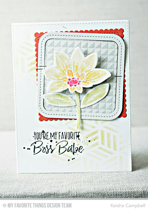 Handmade card from Keisha Campbell featuring products from My Favorite Things #mftstamps