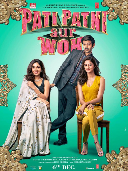 Pati Patni Aur Woh Movie Posters starring Kartik Aaryan, Bhumi Pednekar