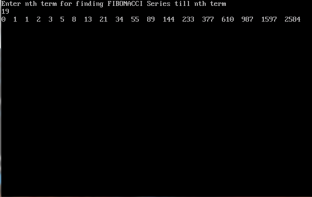 C Program for print Fibonacci series using recursion
