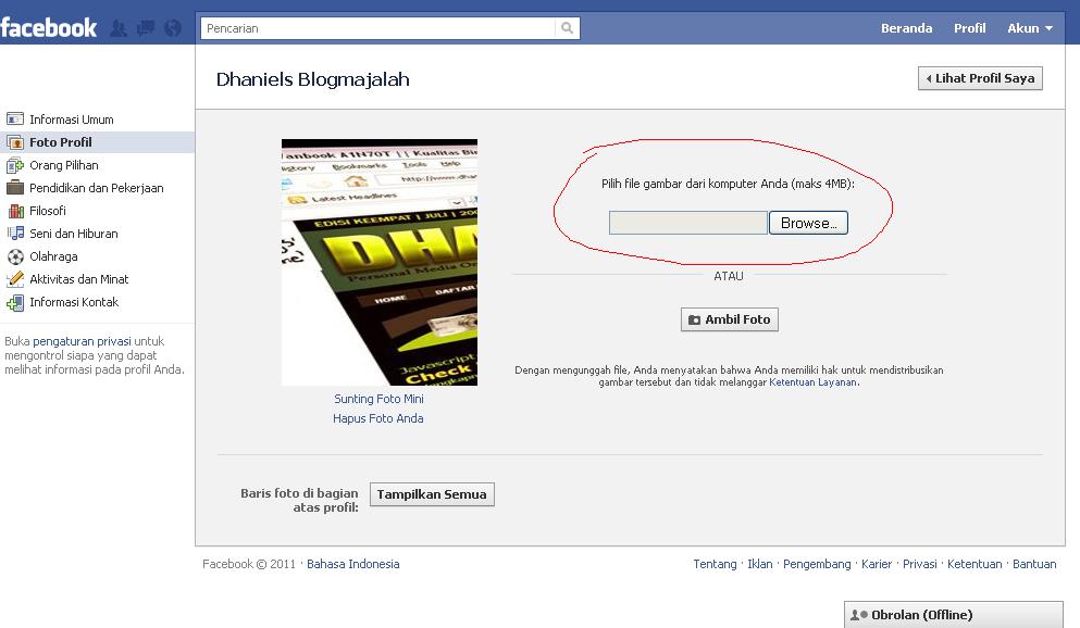 IchsanX Cara Buat Foto Profile Di Facebook Jadi Menyatu