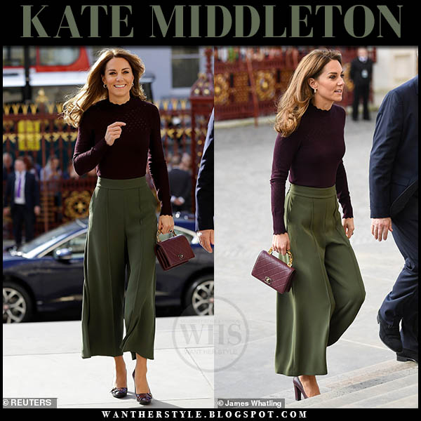 Kate Middleton's Burgundy Chanel Bag with Enamel Handle