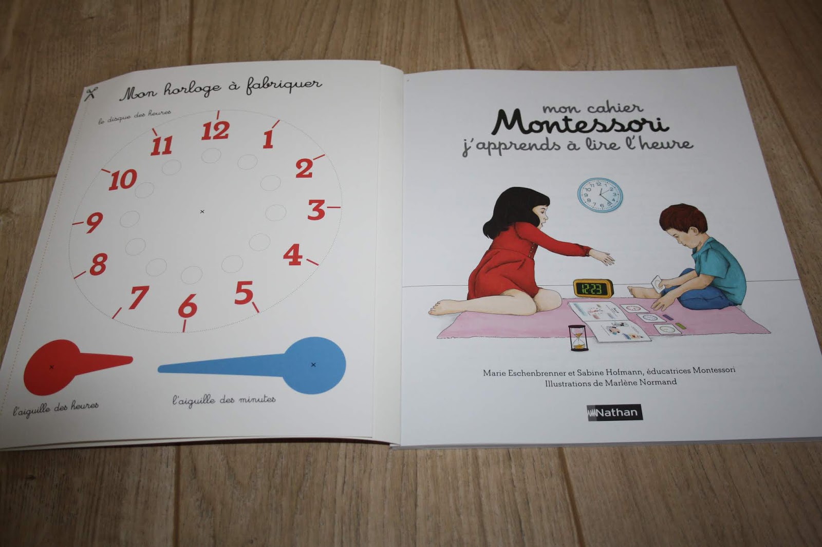 Mon cahier Montessori j'apprends à lire l'heure - MvWm - Ma vie de
