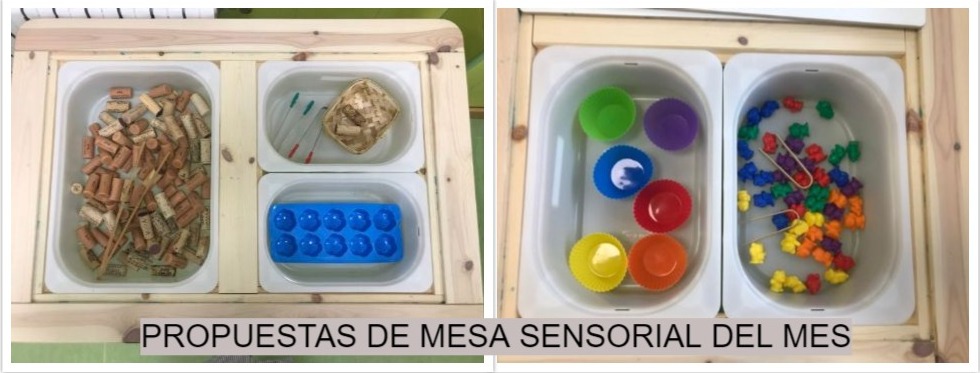 Bandeja sensorial Montessori casera - Artemanos Pepi