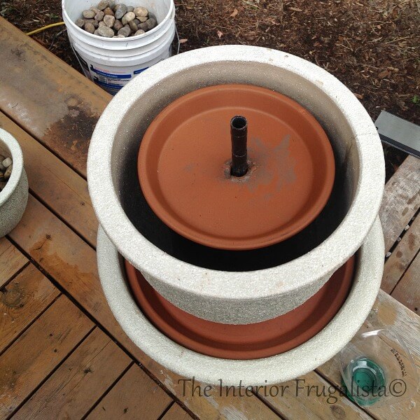 How To Turn Plant Pots Into A Water Fountain Interior Frugalista