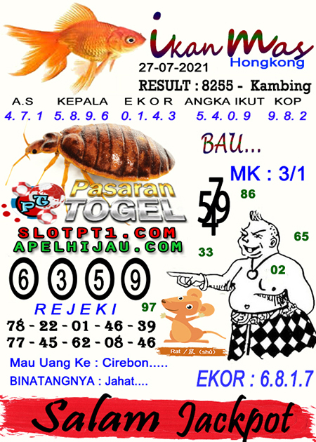 Syair Ikan Mas Hongkong Selasa 27-07-2021