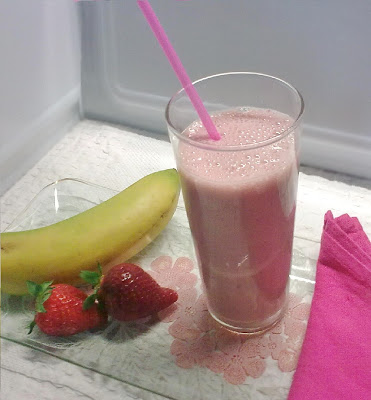 Batido de Fresas y Platano