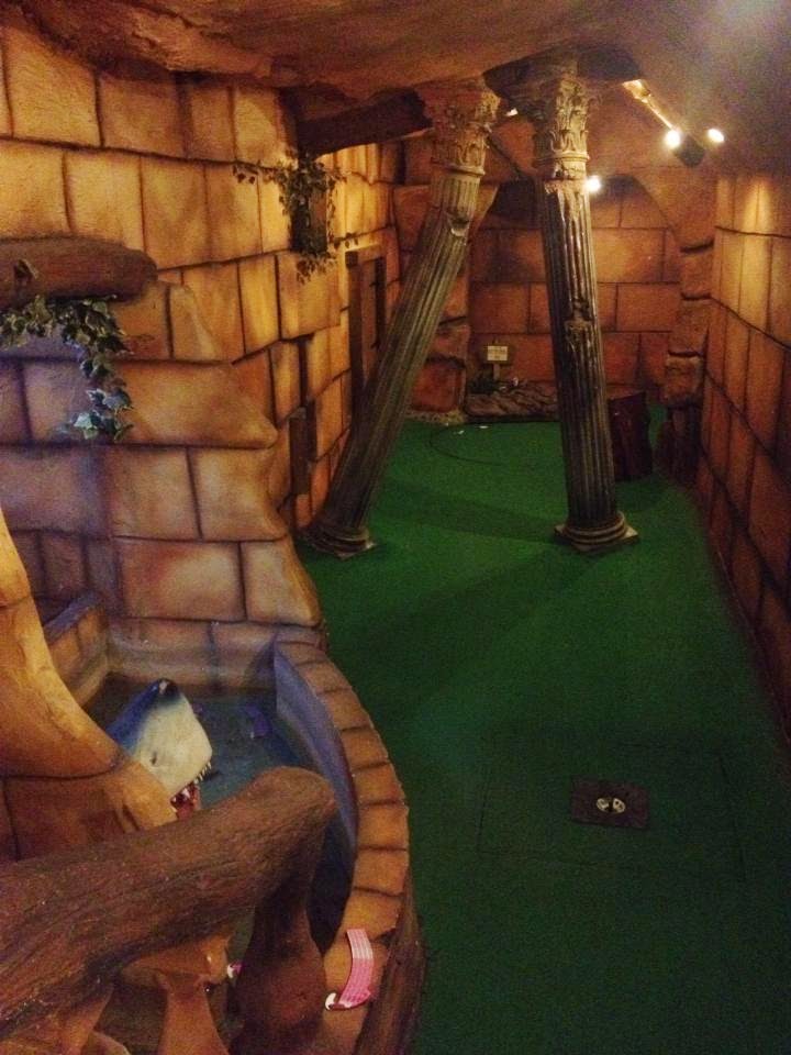 Hole 1 of the Magical Golf indoor Adventure Golf course at Mannings Amusements in Felixstowe, Suffolk (photo by Paul O'Conner, 2014)