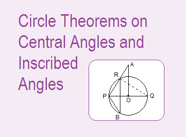 Circle Theorems on Central Angles and Inscribed Angles Circle Theorems on Central Angles and Inscribed Angles