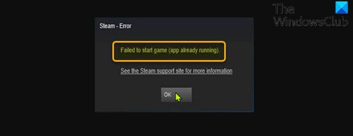 Error al iniciar el juego (la aplicación ya se está ejecutando) - Error de Steam