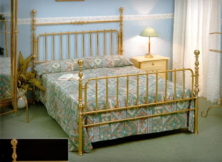 cama dormitorio vintage clasico oro
