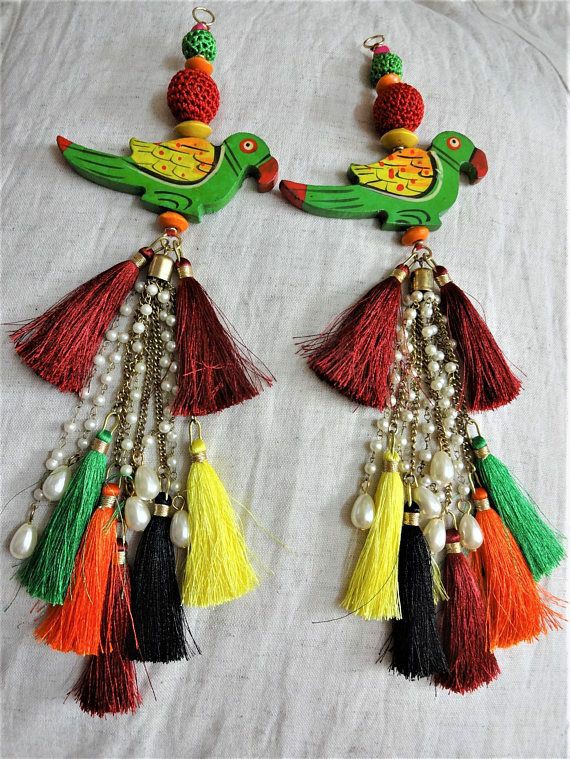 Handmade fabric earrings