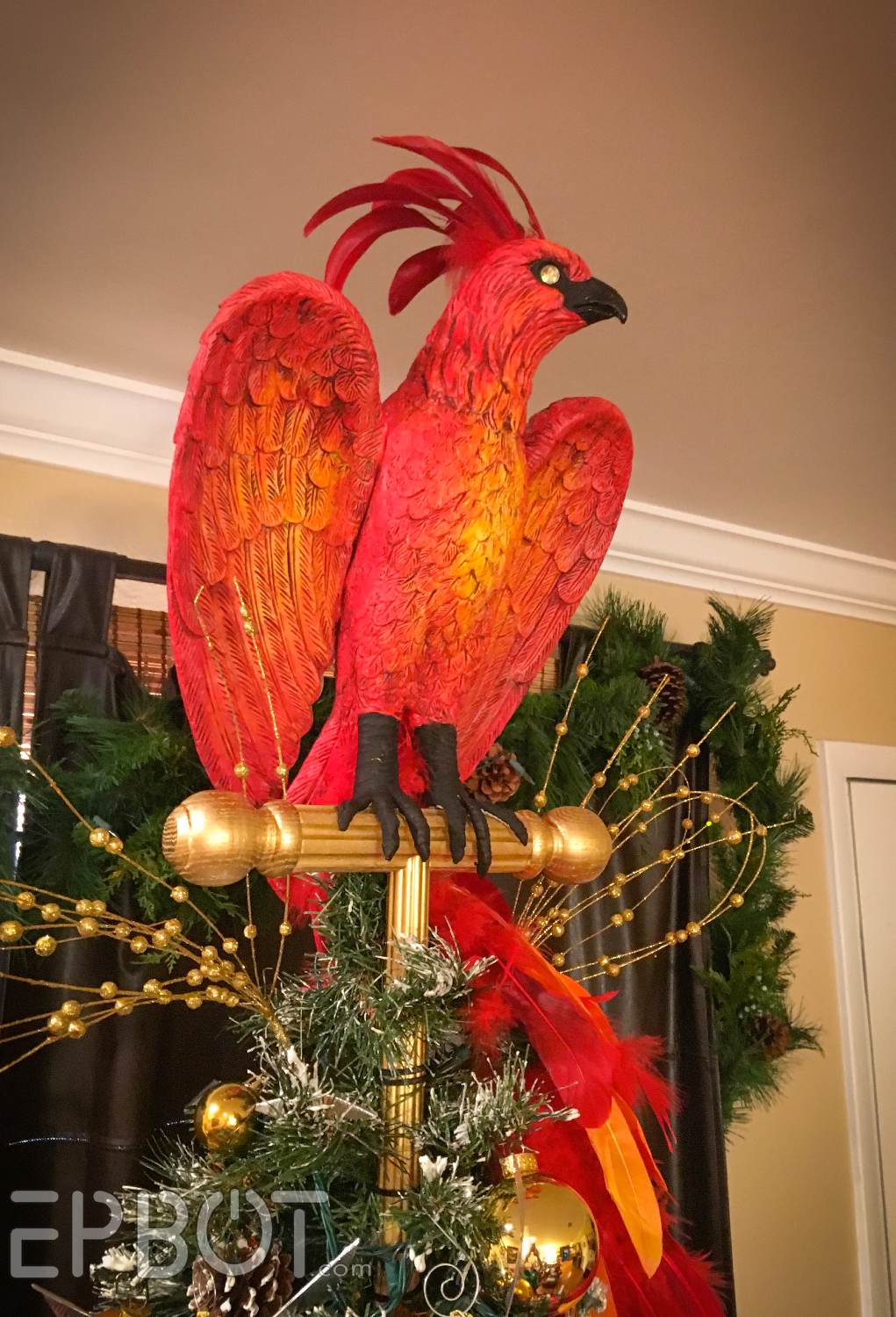 EPBOT We Made A Phoenix Topper For Our Harry Potter Tree!