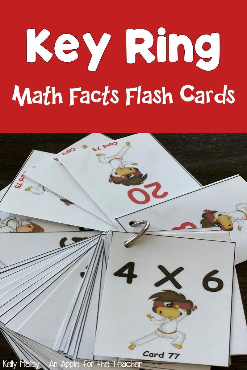An Apple For The Teacher: Free Printable: Key Ring Math Facts Flashcards