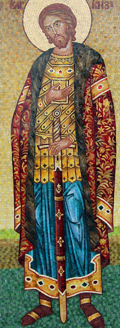 Мозаичная икона Святой Александр Невский