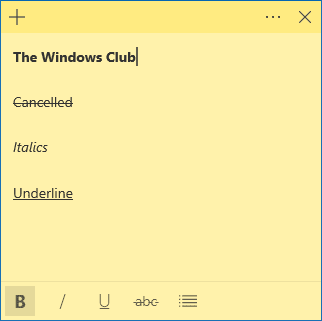 note adesive windows 10