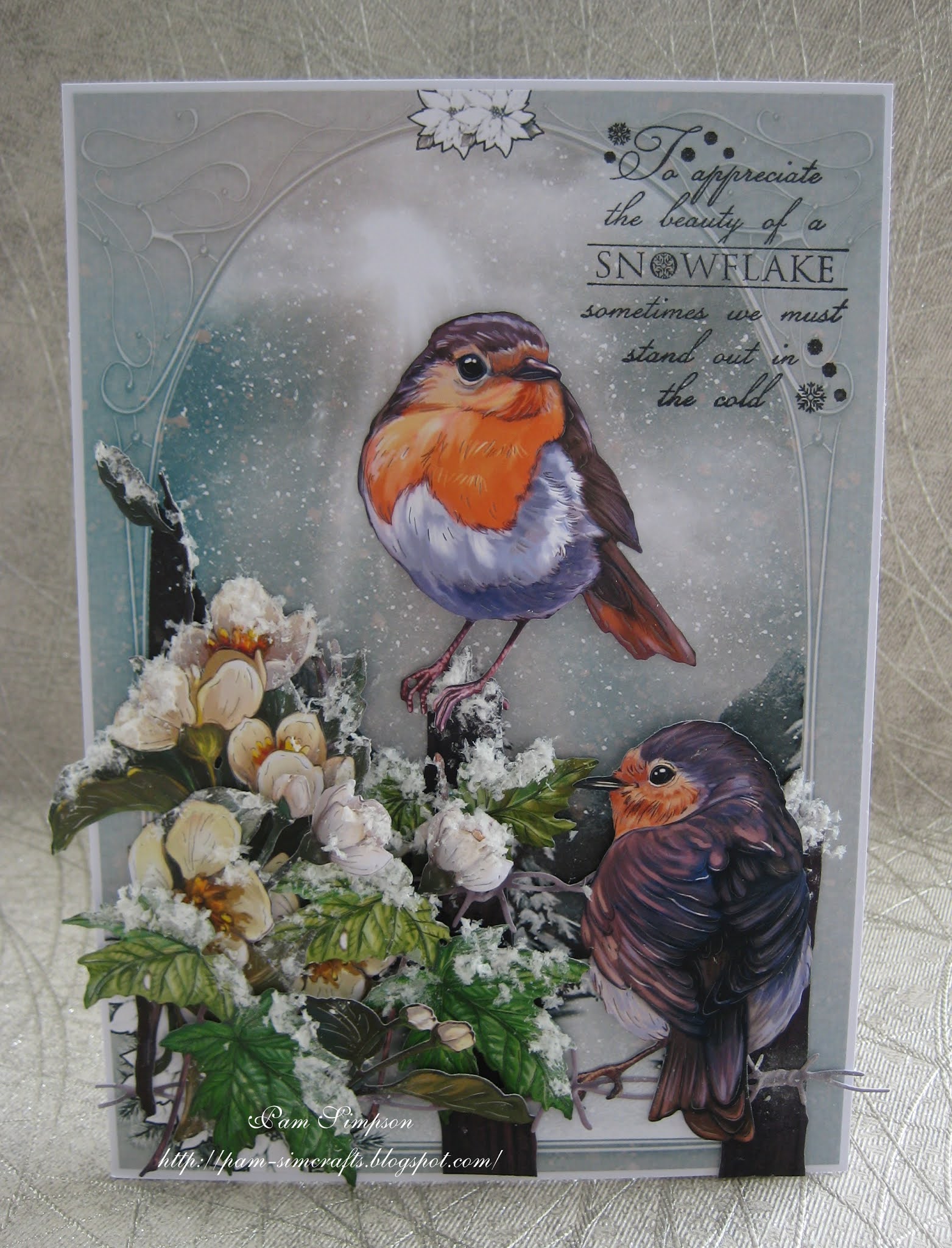 pamscrafts Two Red Robins.