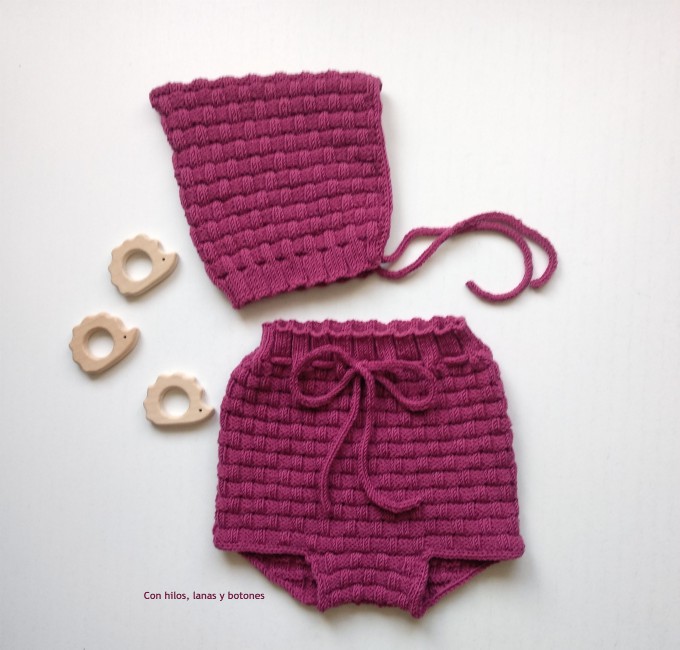 Con hilos, lanas y botones: Picnic Baby Bloomers and Pixie Hat