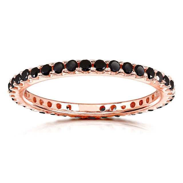 Black Diamond Eternity Band 1/2 carat (ctw) in 14K Rose Gold