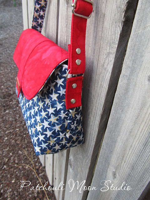 Patchouli Moon Studio~ Silvana Bag & Matching Wallet in Patriotic Fabric