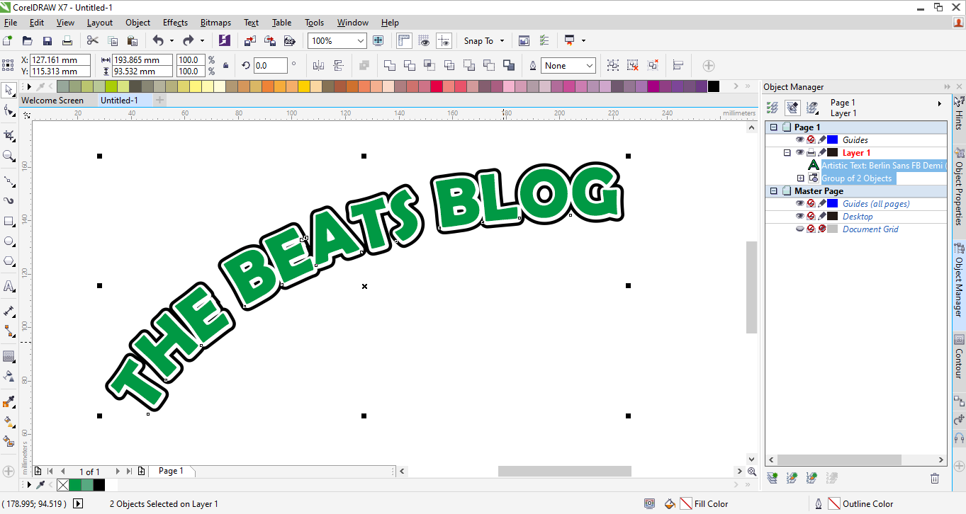 Cara Membuat Tulisan Melengkung di Corel Draw, Mudah dan Cepat - The