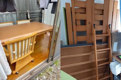 ダイニングテーブル・ロフトベッド
