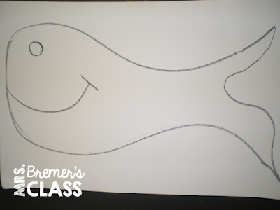 Dr. Seuss One Fish Two Fish art lesson for Kindergarten