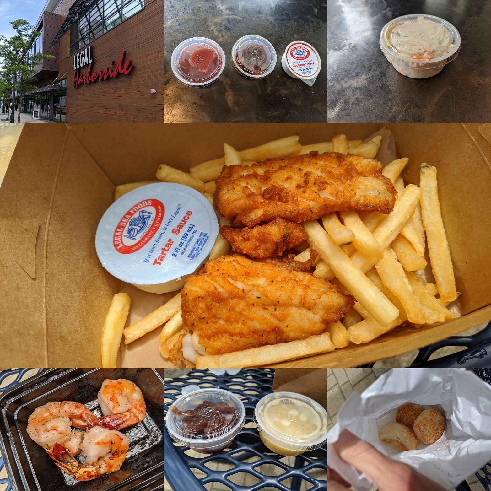 Takeout from Legal Seafood Julie's Dining Club