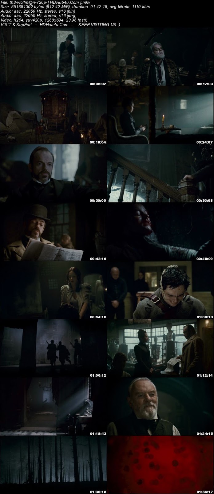 The Wolfman 2010 300mb Hindi Dual Audio 480p BluRay Download