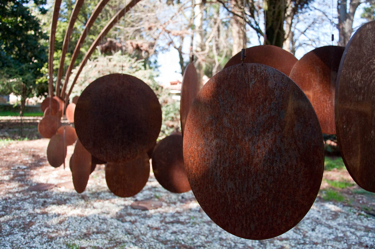 Close-up of Galileo's Moons Installation, Vicenza, Veneto, Italy Close-up of Galileo's Moons Installation, Vicenza, Veneto, Italy